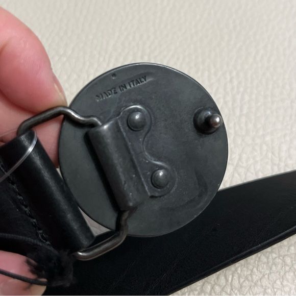 NWT -Ice Iceberg x Disney The Beagle Boys Men’s Leather Belt-Made in Italy-100cm - Picture 4 of 6